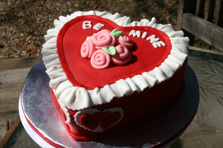 Valentines day cake shaped like a box of chocolates.  Feeds 15-20.  MSRP $100