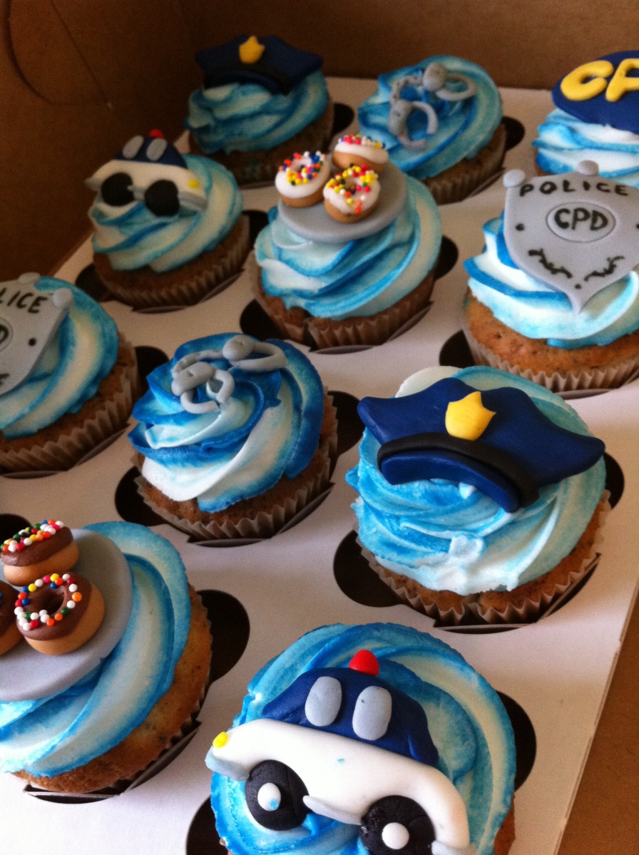 Police themed cupcakes